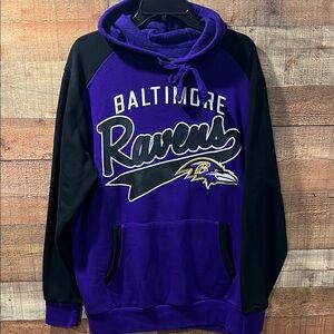 NFL Baltimore Ravens Purple and Black Hoodie men's large